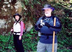 Anne and Joe with walking sticks